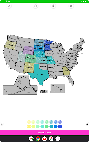 coloring map of united states Screenshot 0