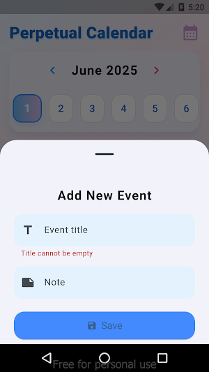 Perpetual Calendar Screenshot 2