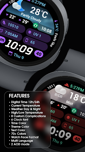PRADO 95 Weather Watch Face Screenshot 2