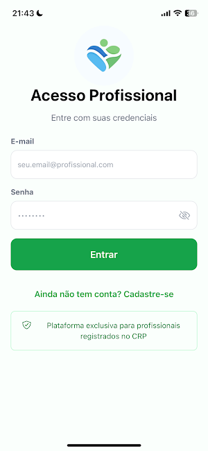 TeriaApp - Terapeuta Screenshot 0