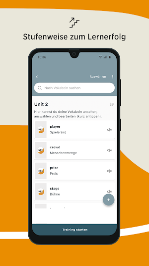Orange Line Vokabeltraining Screenshot 1