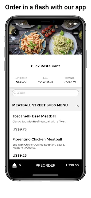 Click Restaurants Screenshot 1