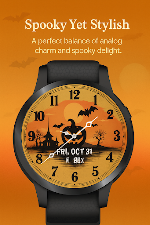 Halloween Pumpkin Analog Watch Screenshot 2