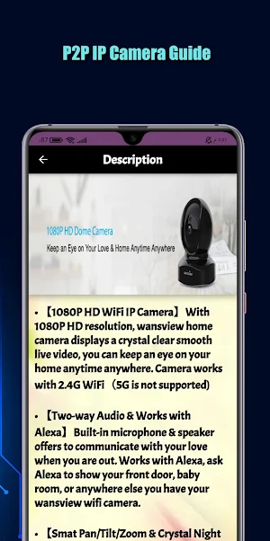 P2P IP Camera Guide Screenshot 2