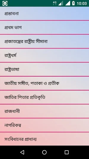 বাংলাদেশের সংবিধান এ্যাপ Screenshot 1