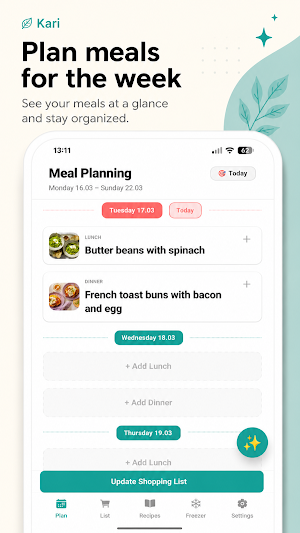 Kari: Recipe Manager & Planner Screenshot 1