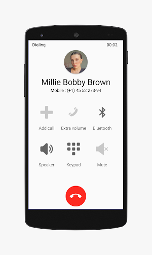 Millie Bobby Brown Fake Call Video Chat Simulation Screenshot 1