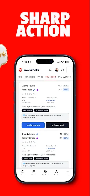 Value Sports: Live Odds & Bets Screenshot 2