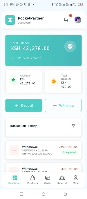 pocketpartner Screenshot 0