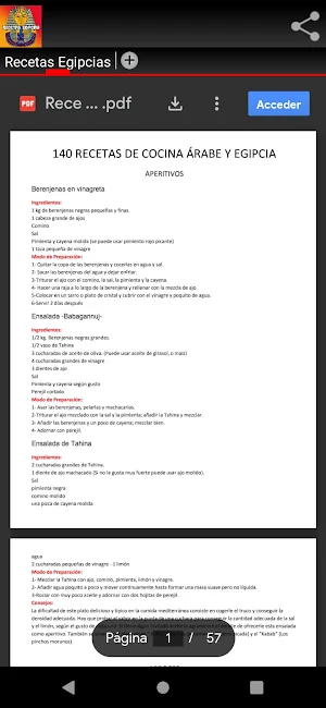 Recetas Egipcias Screenshot 2