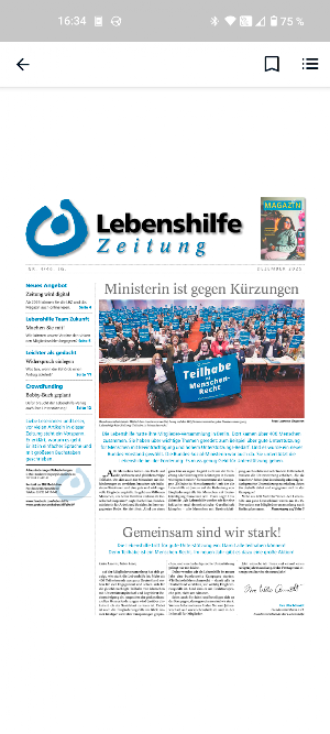Lebenshilfe Zeitung Screenshot 1