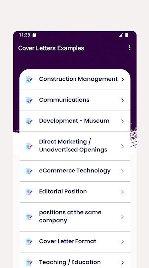 Cover Letters Examples Screenshot 1