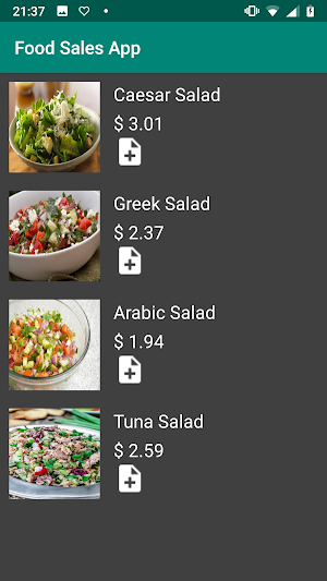 Food Sales App Screenshot 3