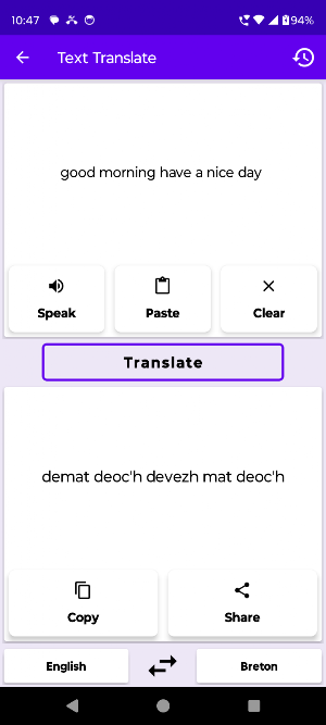 English To Breton Translator Screenshot 1