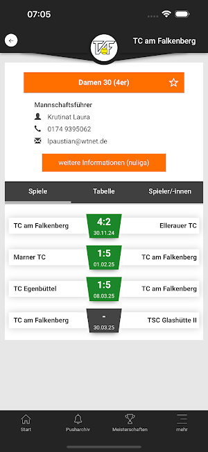 Tennisclub am Falkenberg Screenshot 2