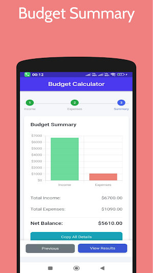 Budget Calculator Screenshot 3