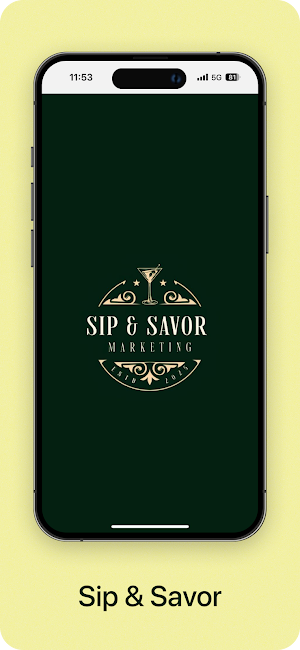 Sip & Savor Marketing Screenshot 1