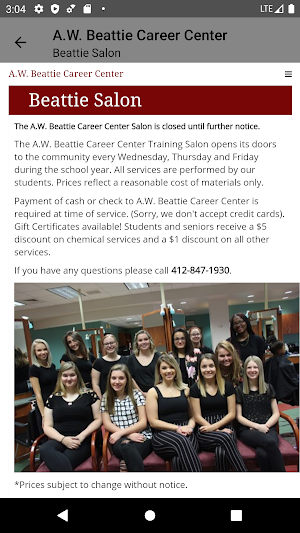 A.W. Beattie Career Center Screenshot 2