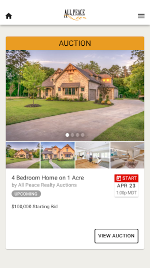 All Peace Realty Auctions Screenshot 2
