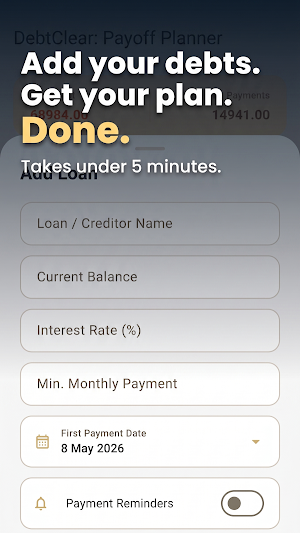 DebtClear: Debt Payoff Plan Screenshot 3