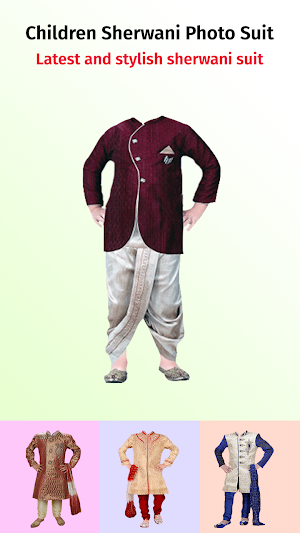 Children Shervani Photo Suit Screenshot 3