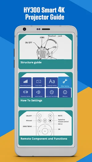 HY300 Smart 4K Projector Guide Screenshot 1