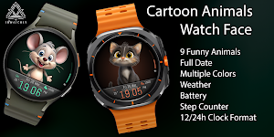 Cartoon Animals Watch Face Screenshot 0