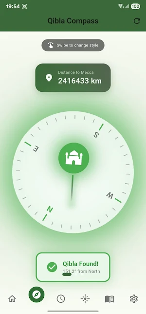 Qibla & Prayer Times Pro Screenshot 1
