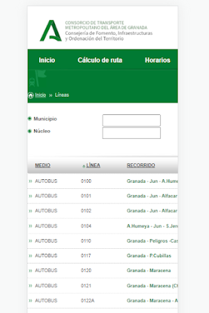 Transportes Granada Provincia Screenshot 2