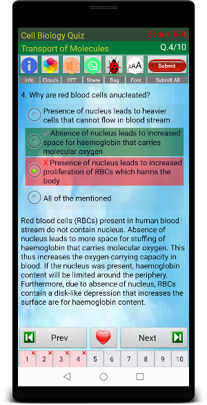 Cell Biology Quiz Screenshot 3