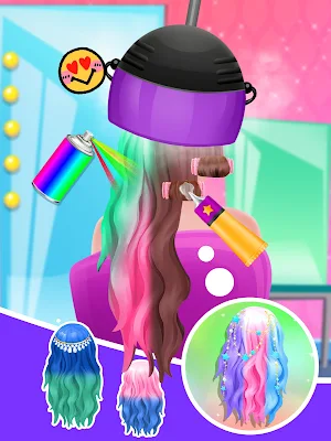 Hair Dye - Rainbow Fashion Art Screenshot 2