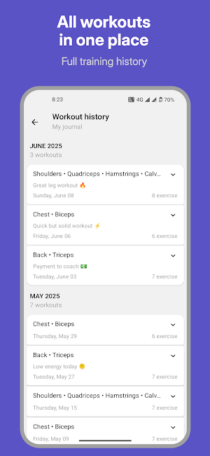 Power Log - Workout Tracker Screenshot 2