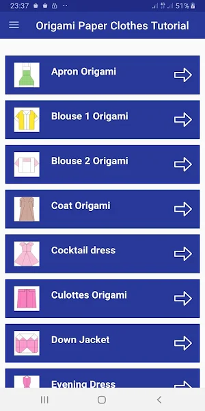 Origami Paper Clothes Tutorial Screenshot 0