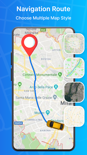 GPS Navigation: Road Map Route Screenshot 1