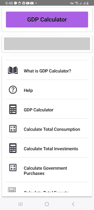 GDP Calculator Screenshot 0