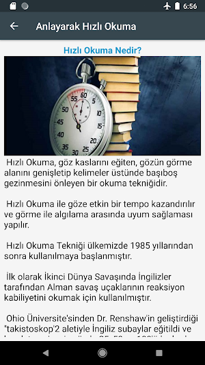 Hızlı Okuma ve Egzersizler Screenshot 1