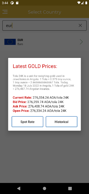 Gold Rates Screenshot 1