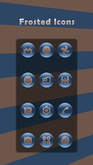 Frosted Bronze On Blue Icons Screenshot 0