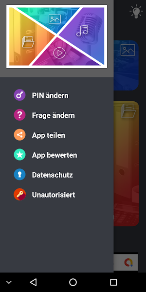 Fotos und Videos verstecken, Datei Tresor, Tarnung Screenshot 2