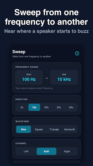 Tone Generator - Sweep & Noise Screenshot 1