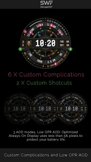 Digital Watch Face Infowatch 4 Screenshot 1
