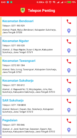 Telepon Penting Screenshot 1