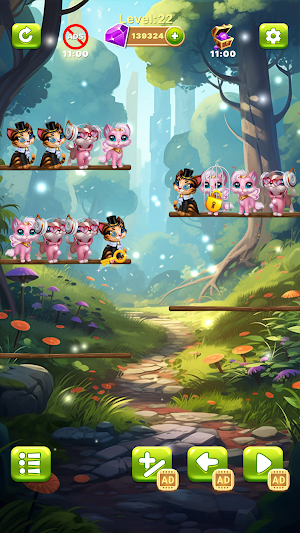 Fluffy Cat: Sort Puzzle Game Screenshot 0
