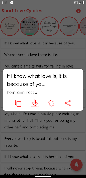 Short Love Quotes and Sayings Screenshot 0