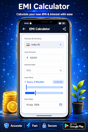 EMI Calculator–Interest & Loan Screenshot 1