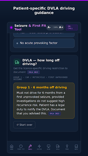 Seizure Decision Tool Screenshot 3