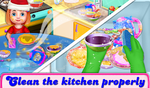 Christmas House Cleaning Time- Girls home Cleaupup Screenshot 1
