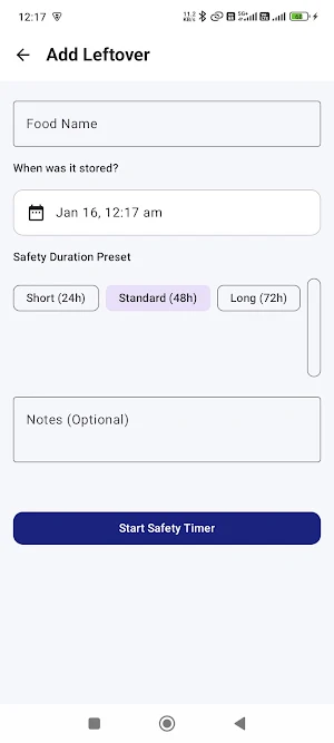 Leftover Safety Timer Screenshot 2