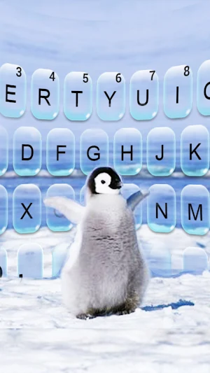 Happy Penguin Keyboard Background Screenshot 1