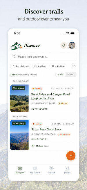 TrailMates Hike Ride Connect Screenshot 0